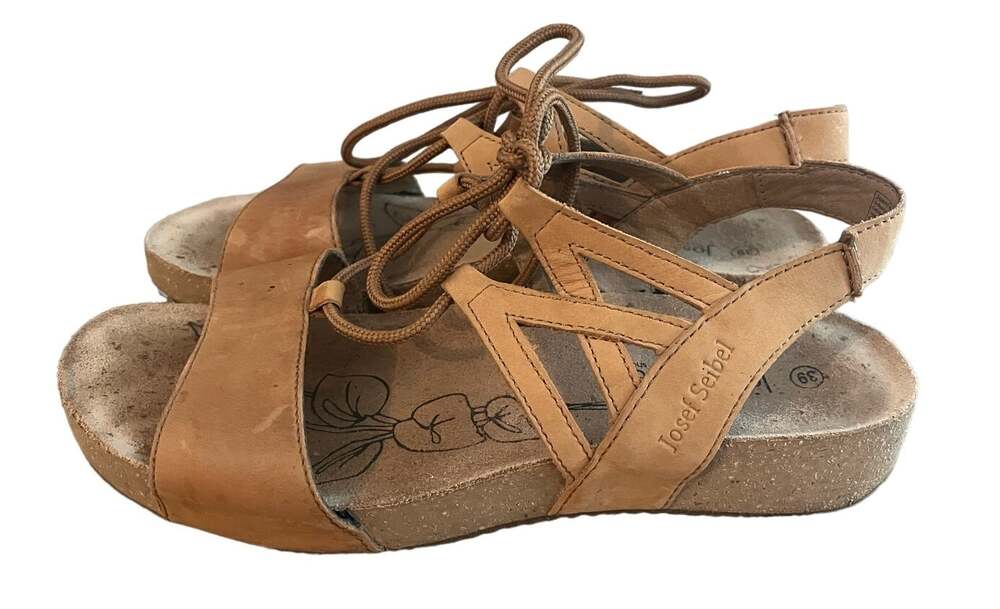 Josef Seibel Tan Leather Sandals Hauenstein Size 39